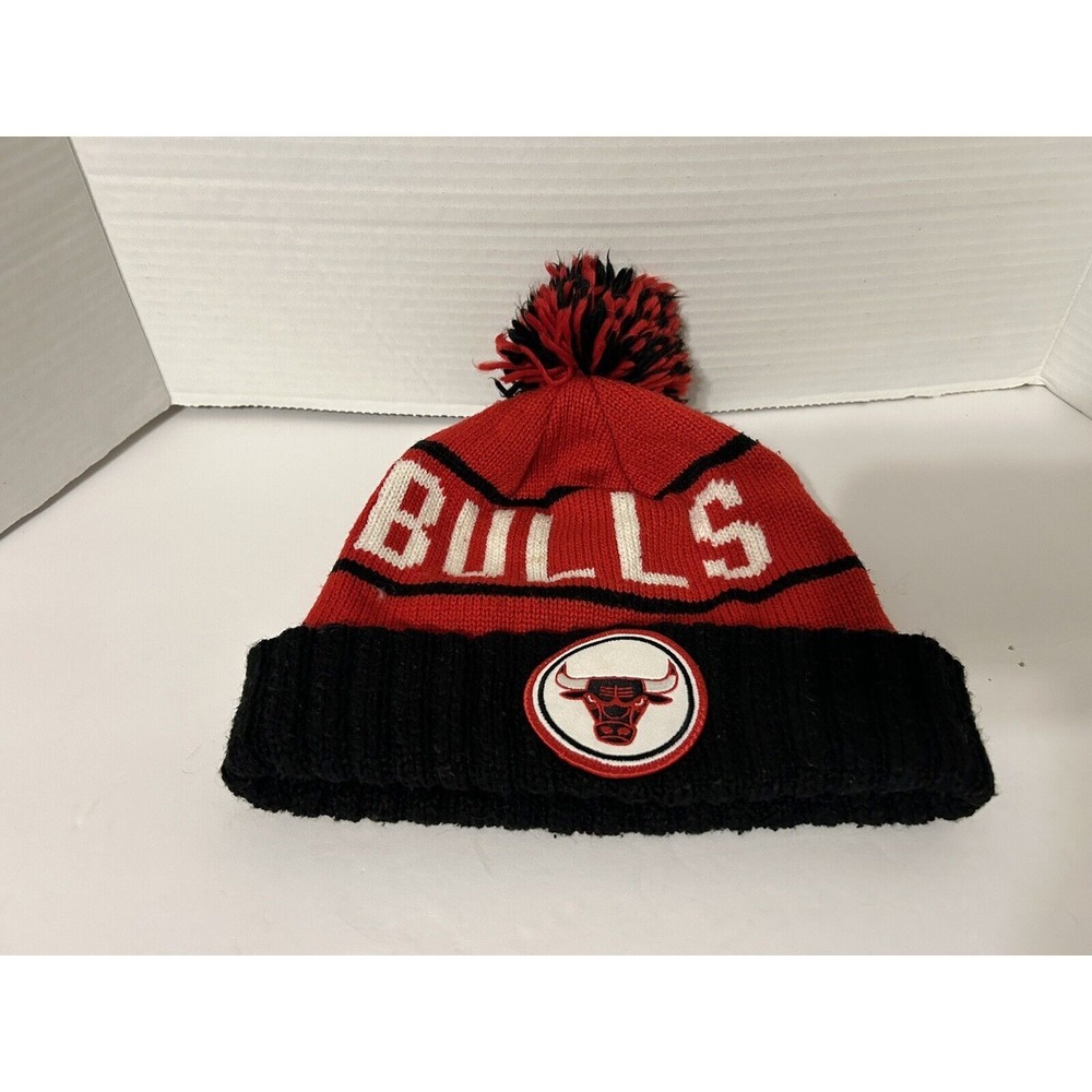 Mitchell & Ness Chicago Bulls Knit Stocking Cap Pom Pom Sock Cap